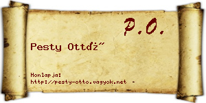 Pesty Ottó névjegykártya
