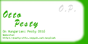 otto pesty business card