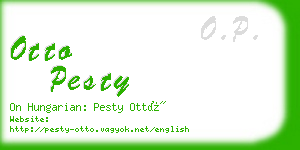 otto pesty business card